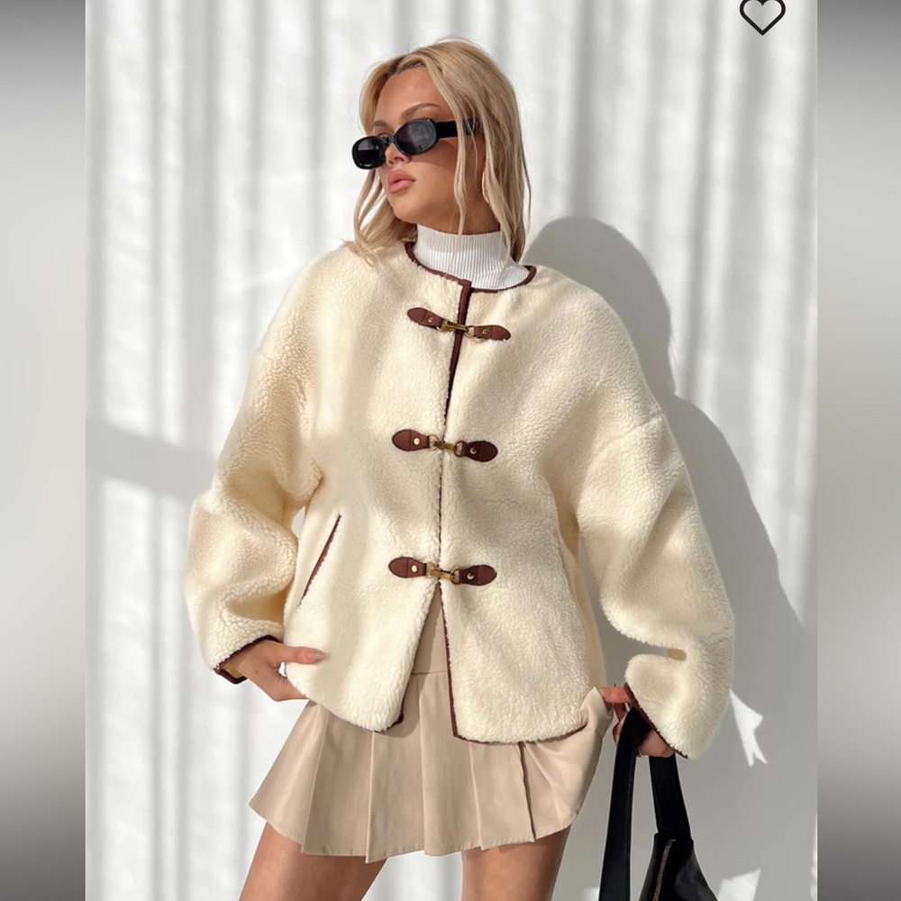 * NOW SOLD* Adylic Teddy Coat Cream / Brown Princess Polly